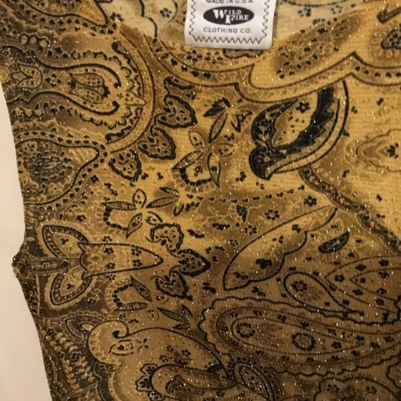 Wild Fire Tan Black Metallic Sleeveless Top - Picture 3 of 5